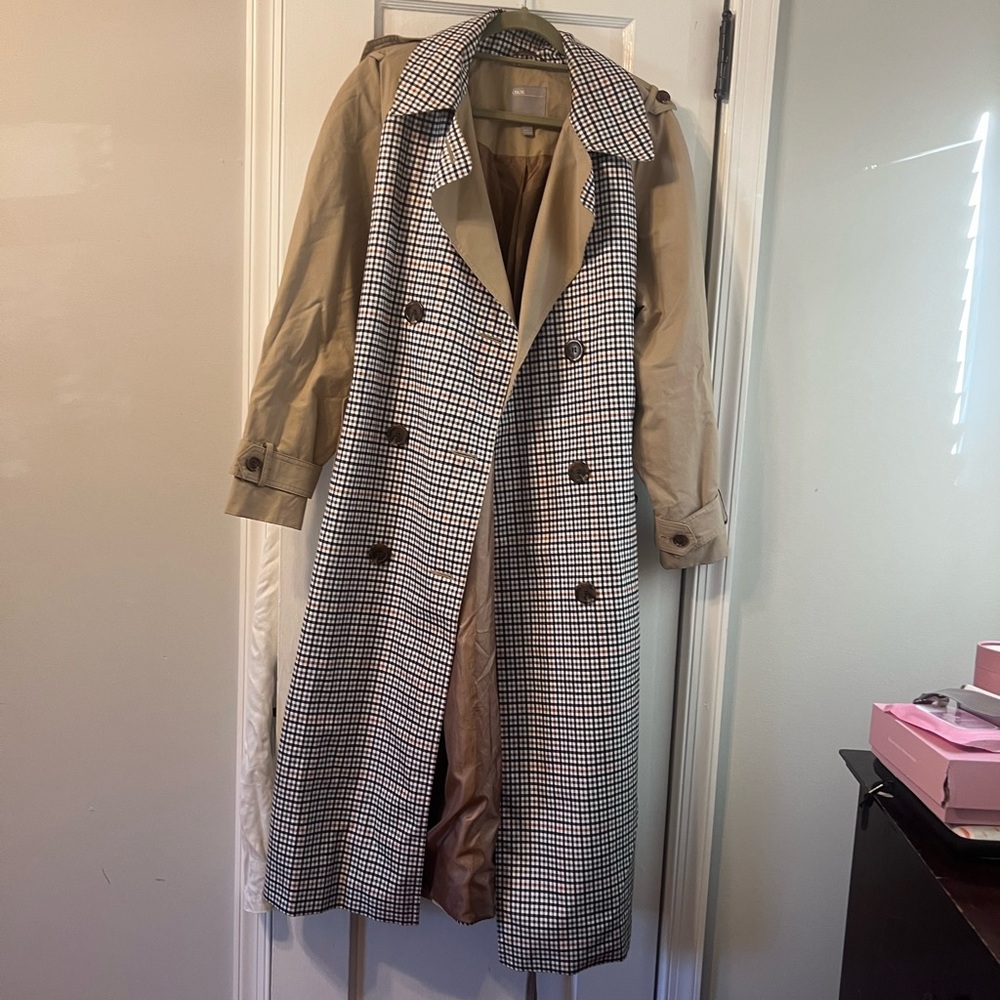 ASOS Plaid Trench Coat